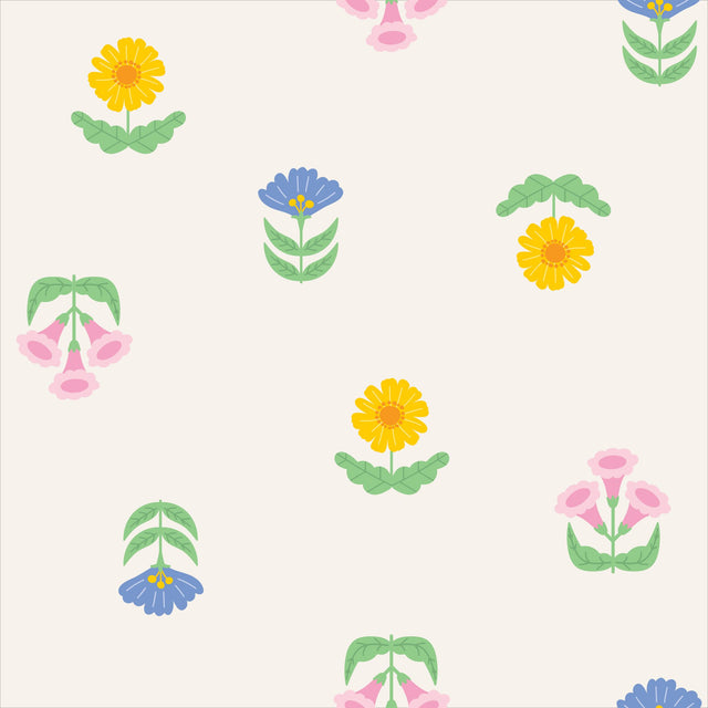 Colourful Retro Ditsy Tiny Floral — Multi
