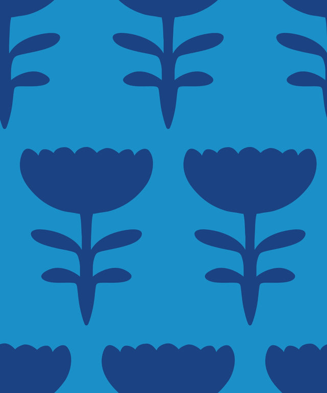 Petals in a Row — Blue on Blue