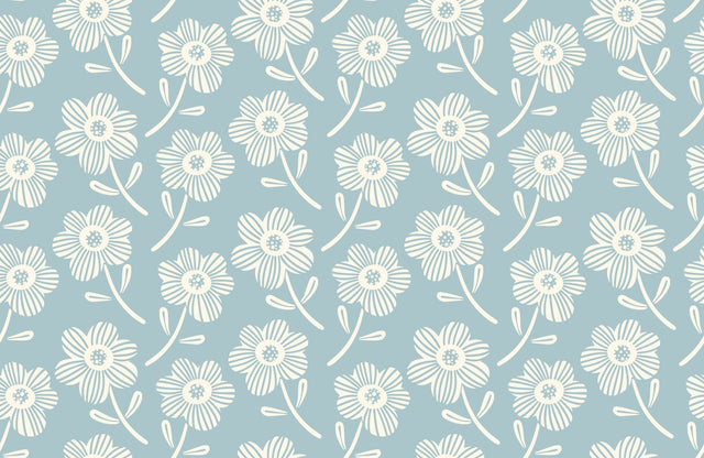Stone blue and off-white