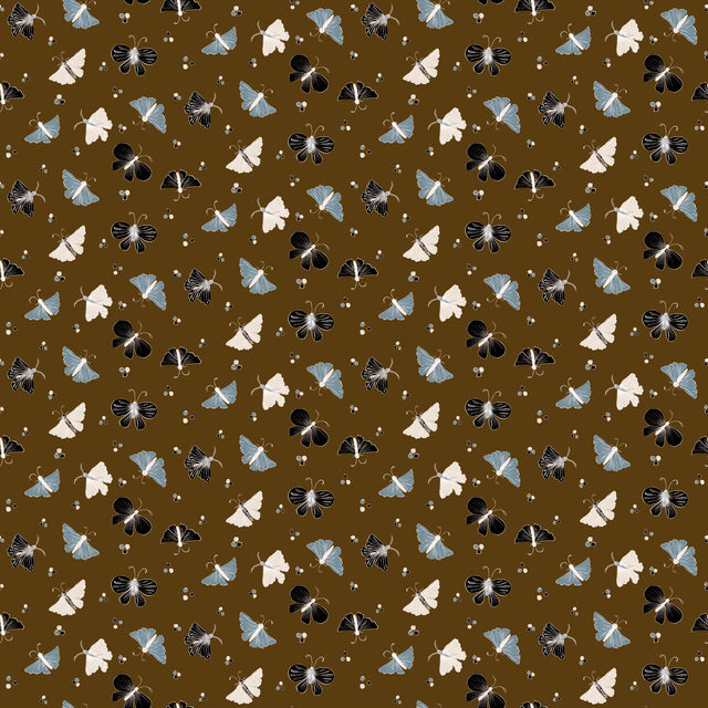 Scattered butterflys blender — White and brown