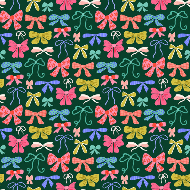 Cute Bows — Deep green